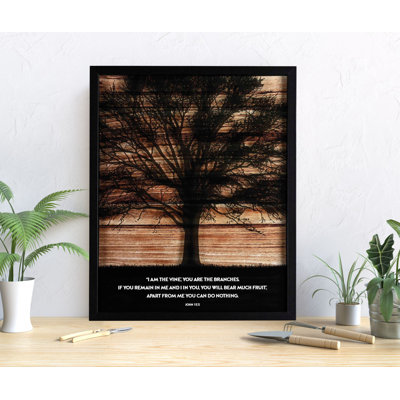 Framed Wall Art I Am The Vine John 15:5