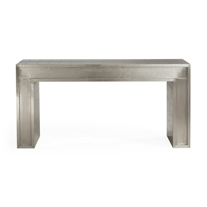 Talitha Nickel-Plated Metal & Wood Waterfall Console