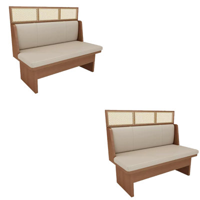 Banc rembourré en similicuir Southeast Asian Luxury