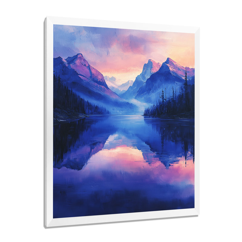 Goruav - paysages, art mural, H 40 po x l 30 po, Picture Frame Print, Blanc