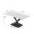 7-Piece Modern Rectangular Sintered Stone Dining Table Set With 6 Faux Leather Chairs-786215844