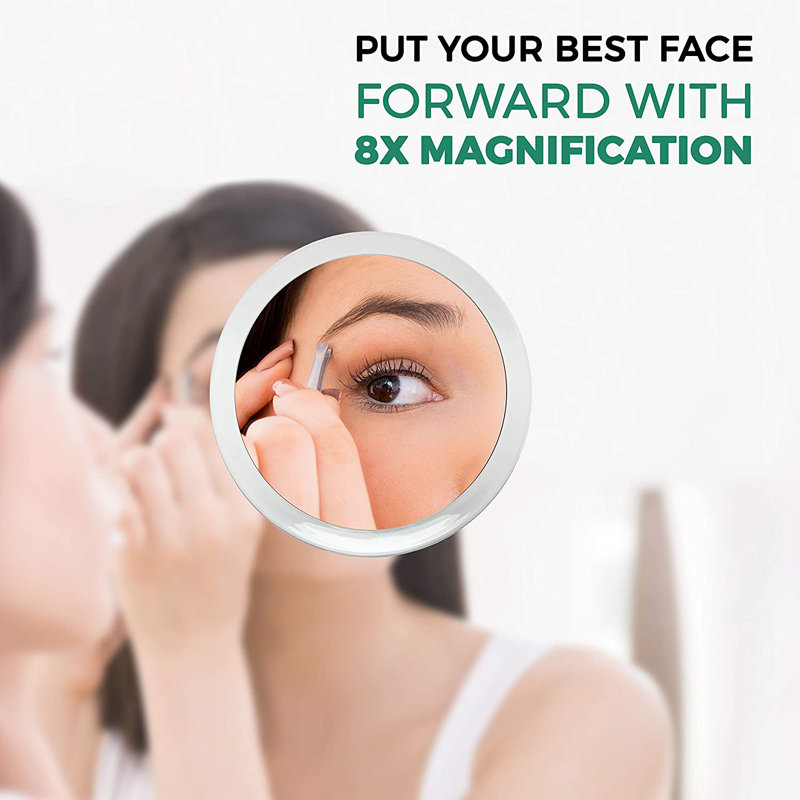Grand miroir de maquillage grossissant biseauté Aggri