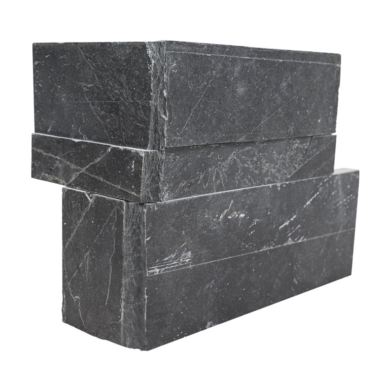 RidgeStaks XL 9" x 18" Natural Stacked Stone Ledger Panel Corner Wall Tile
