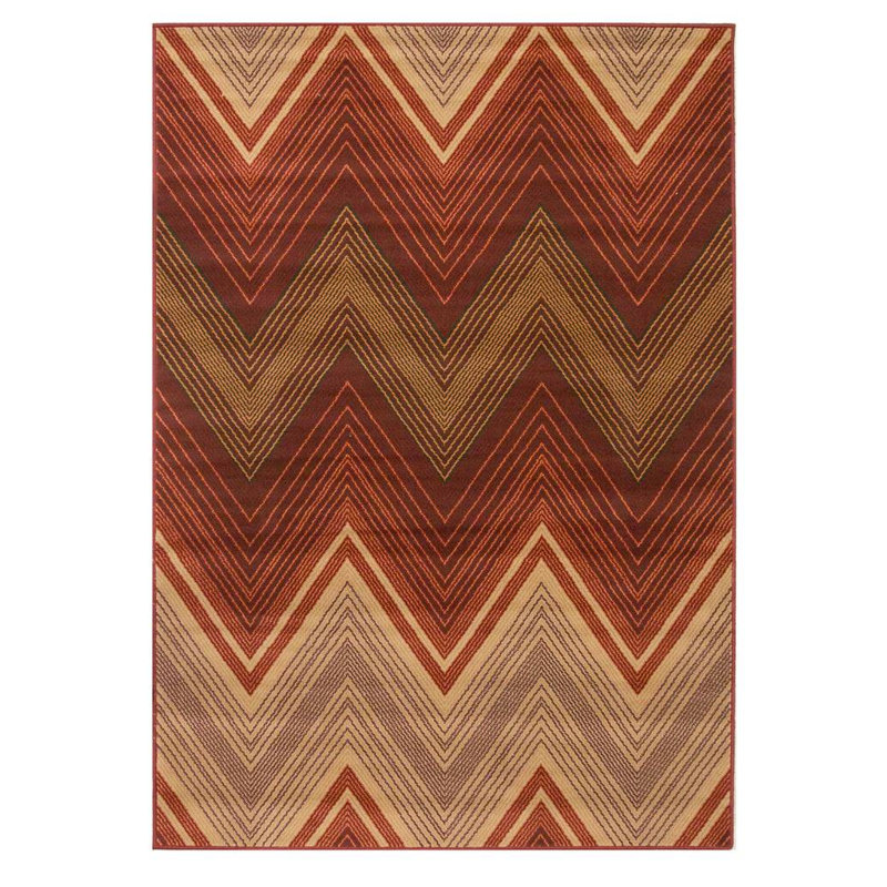 Brooklawn Chevron Shag Area Rug, Rectangle 80 x 150cm