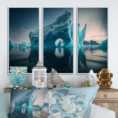 North Atlantic Blue And White Iceberg II " North Atlantic Blue And White Iceberg II " 3 - Pieces