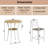 3-Pieces Dining Table Set For Small Space,24'' Round Wooden Top Table & 2 PU Leather Upholstered Chairs, Modern Kitchen Table Set With Metal Frame, Bistro Set For Patio, Cafe, Restaurant & Bar-1858169910-1859065841