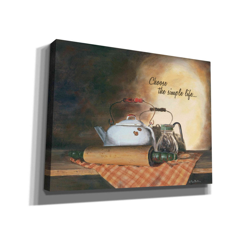 «Choisir la vie simple» par Pam Britton, art mural sur toile, H 12 po x l 16 po x P 0,75 po