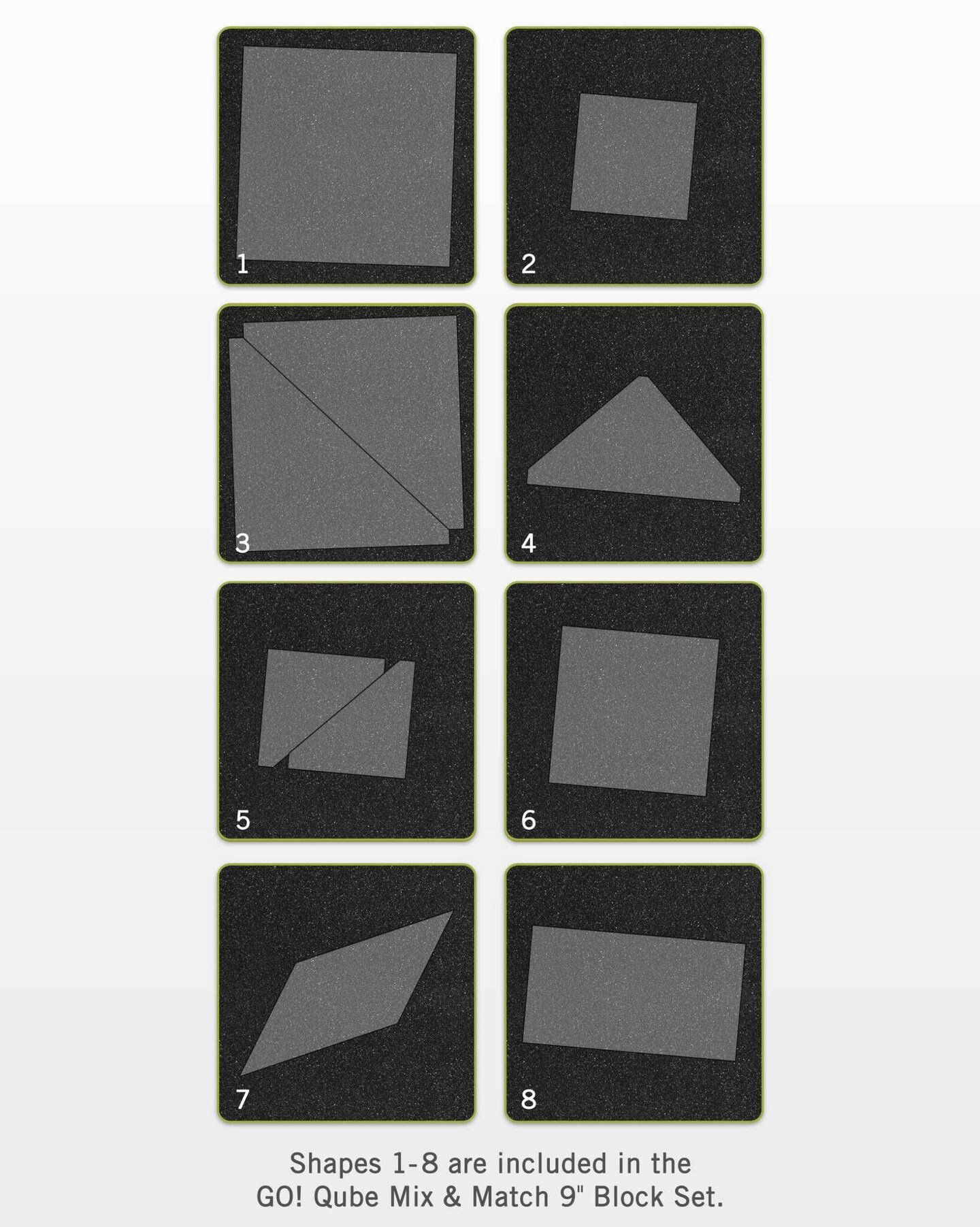 AccuQuilt, LLC AccuQuilt GO! Qube Mix and Match 9 Inch Block with 8 ...