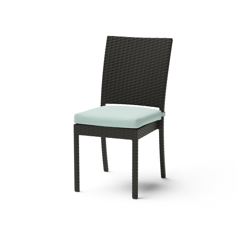 Chaises de patio Fionnula Sunbrella, Bleu, Brun