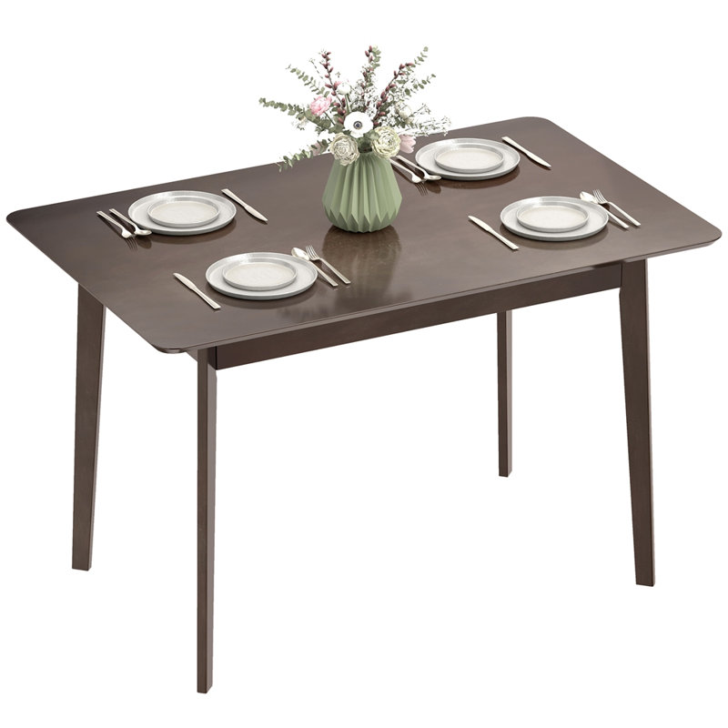 Table de salle à manger moderne du milieu du siècle de 119 cm (47 po) pour 4 personnes