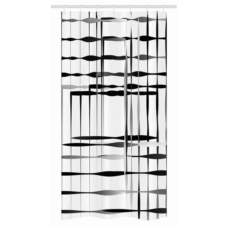 Shower Curtain with Hooks Included, 36" W x 72" L