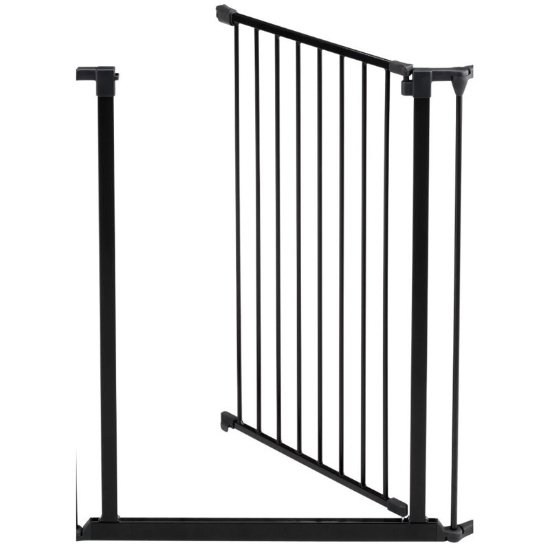 Metal Wall Mounted Pet Gate, Black