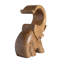 Hand-Carved Wooden Elephant Wine Bottle Display