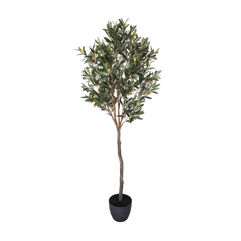 22 cm H Faux Olive Tree Plant in Plastic Pot
