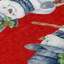 Tapis de Noël Xhevrie bonhomme de neige intérieur / extérieur lavable à la machine-1540654355