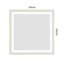 Miroir de salle de bain 30 po x 30 po à DEL avec façade et rétroéclairage, miroir de meuble-lavabo mural avec cadre en aluminium, antibuée, mémoire, 3 couleurs, gradation continue-1456870835-1456870832