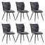 Chaises de salle à manger rembourrées en chenille avec dossier haut et pieds en métal pour cuisine-1303139652-1283415550