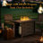 8-Piece Outdoor Rattan Patio Set with Fire Pit Table-318452431
