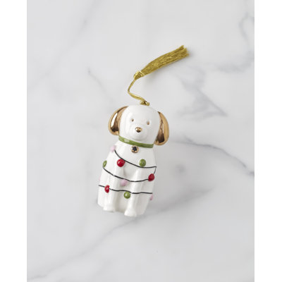 3.75'' Porcelain Animals Hanging Figurine Ornament