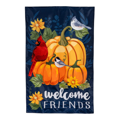 Drapeau «Welcome Friends of Fall Applique House»