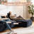 Space-saving Modular Sectionals, Corduroy Upholstery, Modern Convertible For Living Room