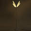 2 pièces Décoration de mariage créative Élégante lampe sur pied papillon DEL argenté Lumière chaude pour le mariage de Noël