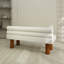 Banc moderne minimaliste blanc cassé