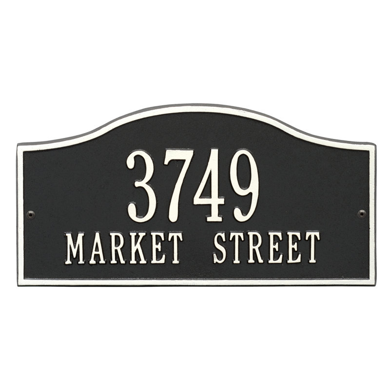 Plaque d'adresse personnalisée, Oui, Noir et blanc