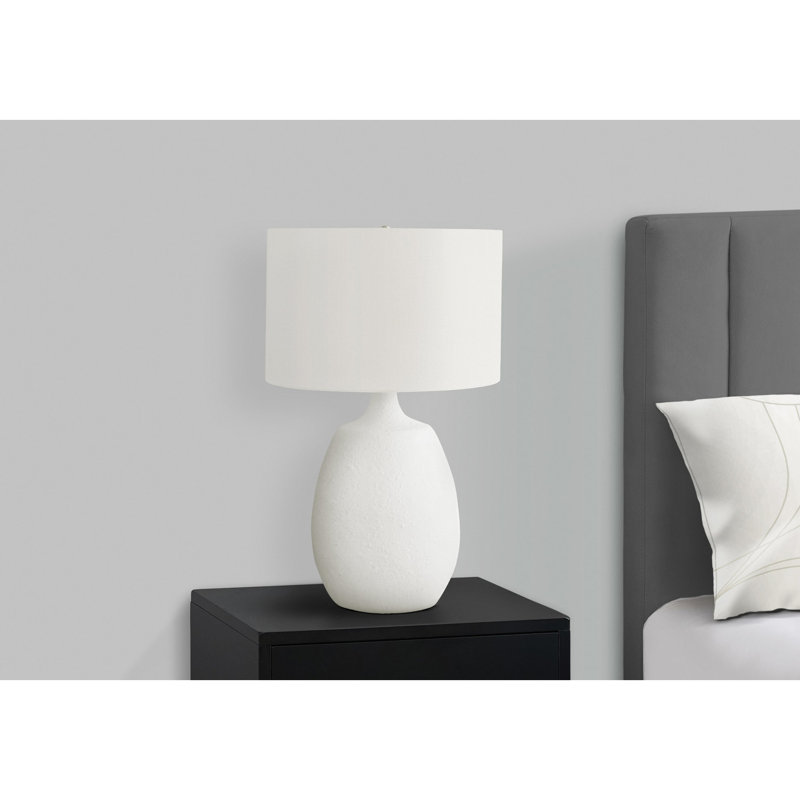 Lampe de table, éclairage, abat-jour ivoire / crème, résine crème, contemporain