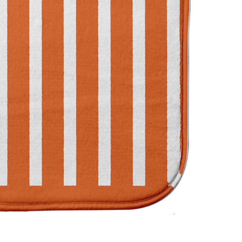 Tapis pour salle de bain Naomi, l 17 po x L 24 po, Orange