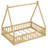 Tent-Inspired Floor Bed With Guardrails, Slats, And Playful Door Opening-953055915-953055926