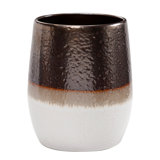 Gilded Stoneware Ceramic / Porcelain Bathroom Storage Container