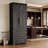 78.2" Tall Farmhouse Kitchen Pantry Cabinet with 8 Door Shelves