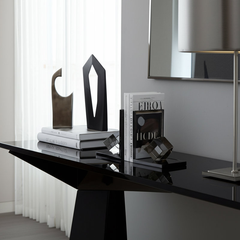 Serre-livres décoratifs cubiques en verre pour décoration intérieure - Serre-livres modernes parfaits pour décorer les tablettes, les bureaux ou les étagères - ensemble de 2, 6 po, transparent