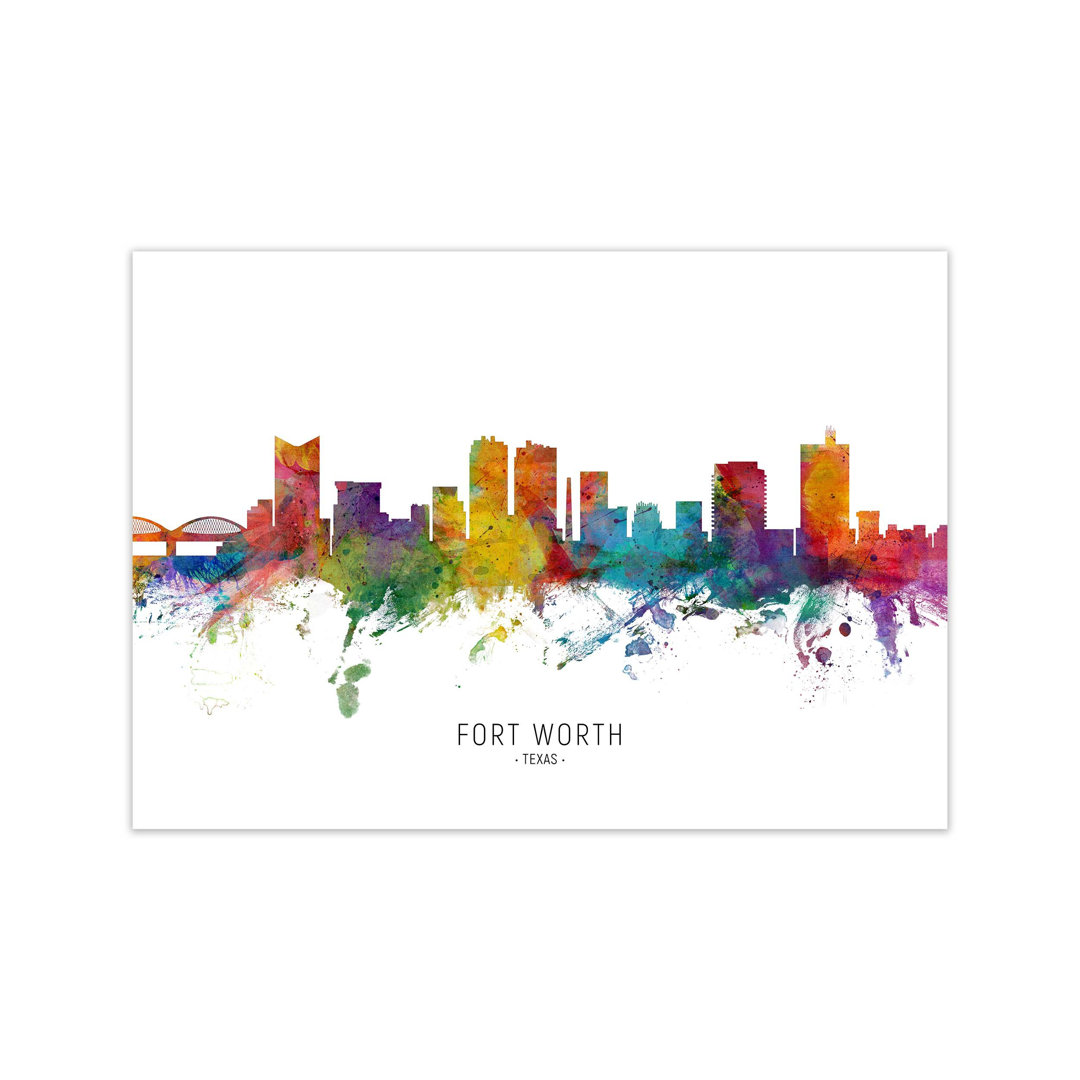 Fort Worth Texas Skyline by Michael Tompsett - Print