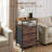 Nightstand With Charging Station, Bedside Table With USB Ports, AC Outlets & Fabric Drawers, Modern End Table With Open Storage Shlef For Bedroom, Living Room, Apartment-2109504099