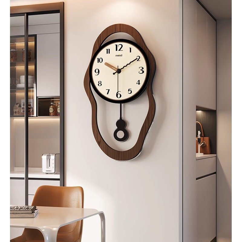 Horloges murales brunes beiges en acrylique, Grand