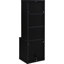 3 chambres à coucher simples comprenant une tête de lit et des tables de chevet avec bibliothèque, aspect noir, tiroirs verrouillables, verrous, ports, ensemble de rangement ouvert avec tête de lit, cire, table de chevet intégrée