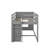 Twin Size Loft Bed With Cabinet And Shelf-1036093167
