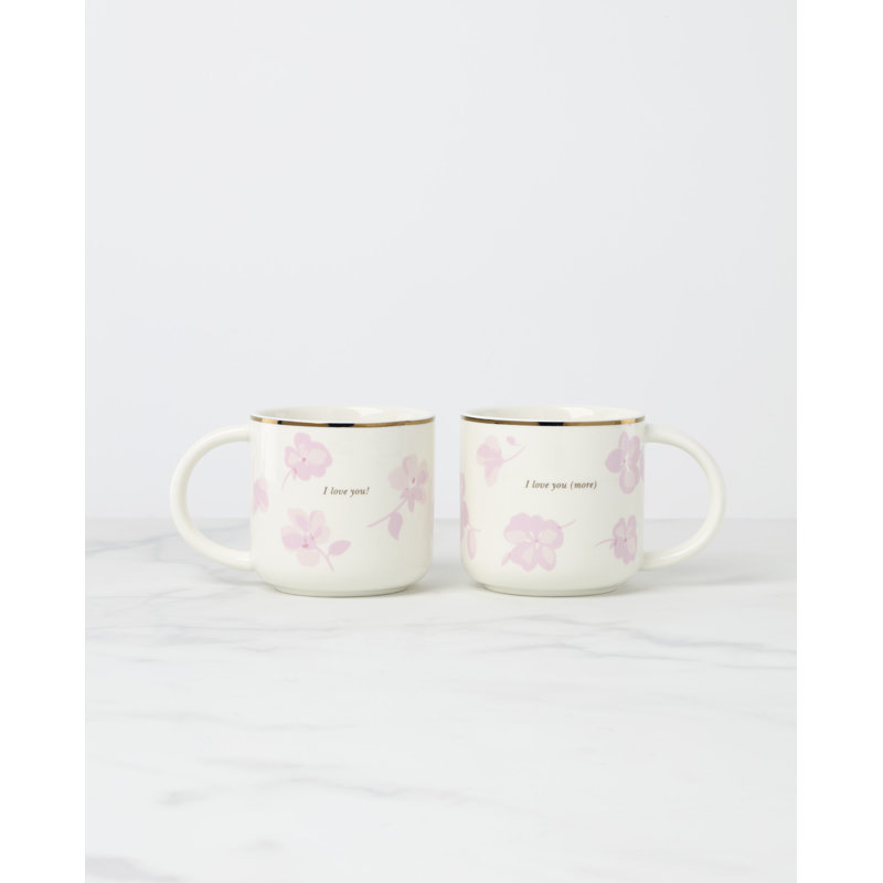 Spring Pansies Mugs, Set of 2