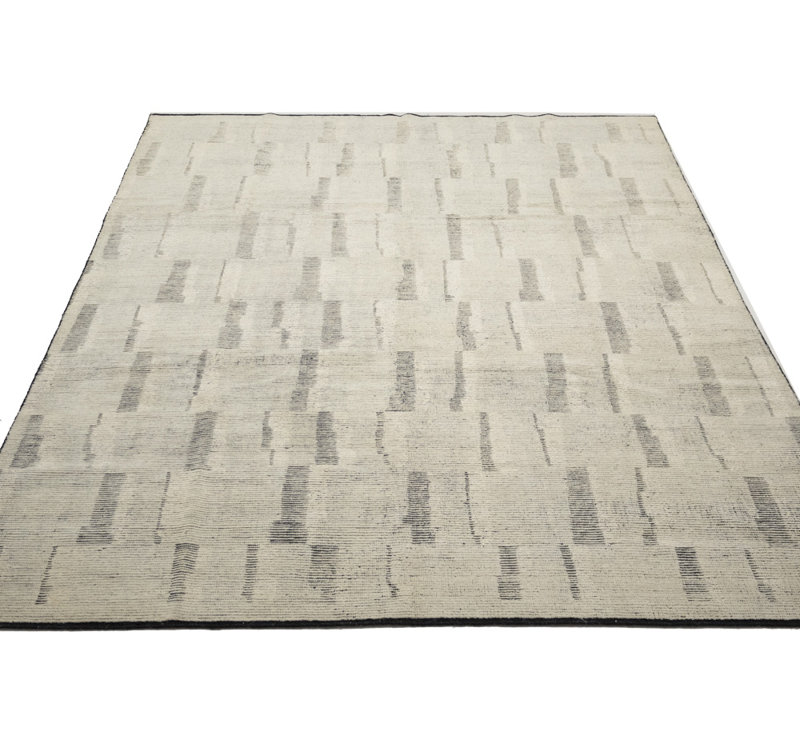 Cream Geometric 8x10 Modern Oriental Rug