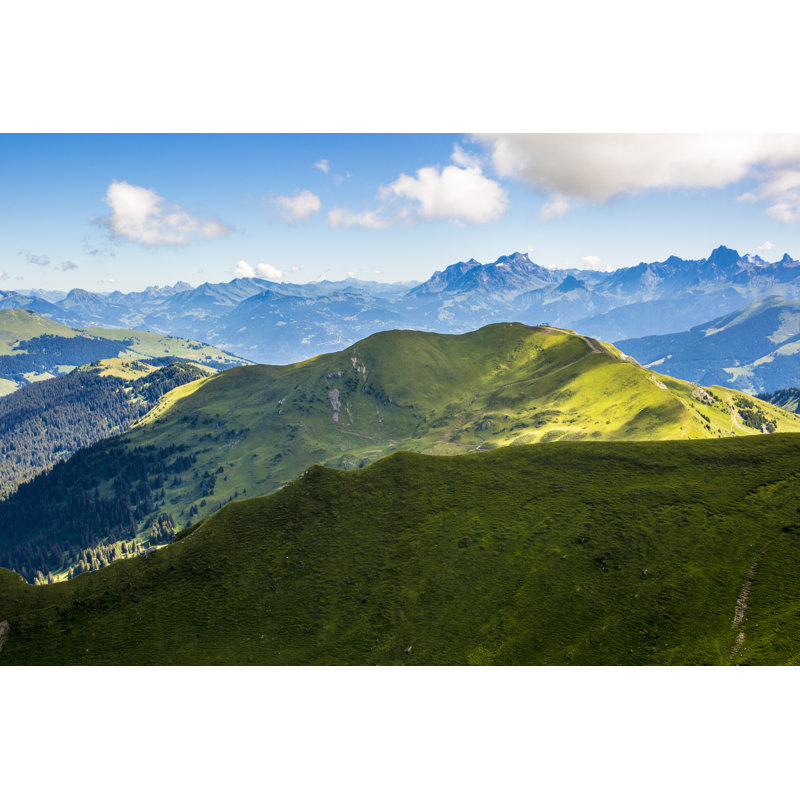 Delgadillo Swiss Alps Mountain Massif - Wrapped Canvas Print, 20cm H x 30cm W x 3.8cm D