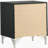 Black 2-Drawer Nightstand Bedside Table