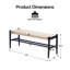 Banc en bois massif avec rangement pour chaussures Everill-394929898-351871838