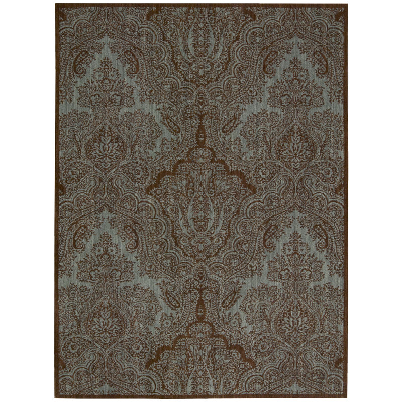 Primm Wool Floral Indoor Rug, Rectangle 9'6" x 13'