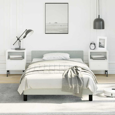 Maecie Velvet Platform Bed Frame, No Box Spring Needed/No Mattress