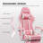CG INTERNATIONAL TRADING Adjustable Reclining Ergonomic Swiveling PC & Racing Game Chair with Footrest-1938415787