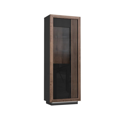 Savona 74cm Left-Hinged Display Cabinet with LED Lighting