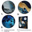 «Abstract Geode Marble Blue III», art abstrait sur toile marbrée-86806332-86806331
