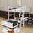 Twin Over Full Bunk Bed With Desk-1355887950